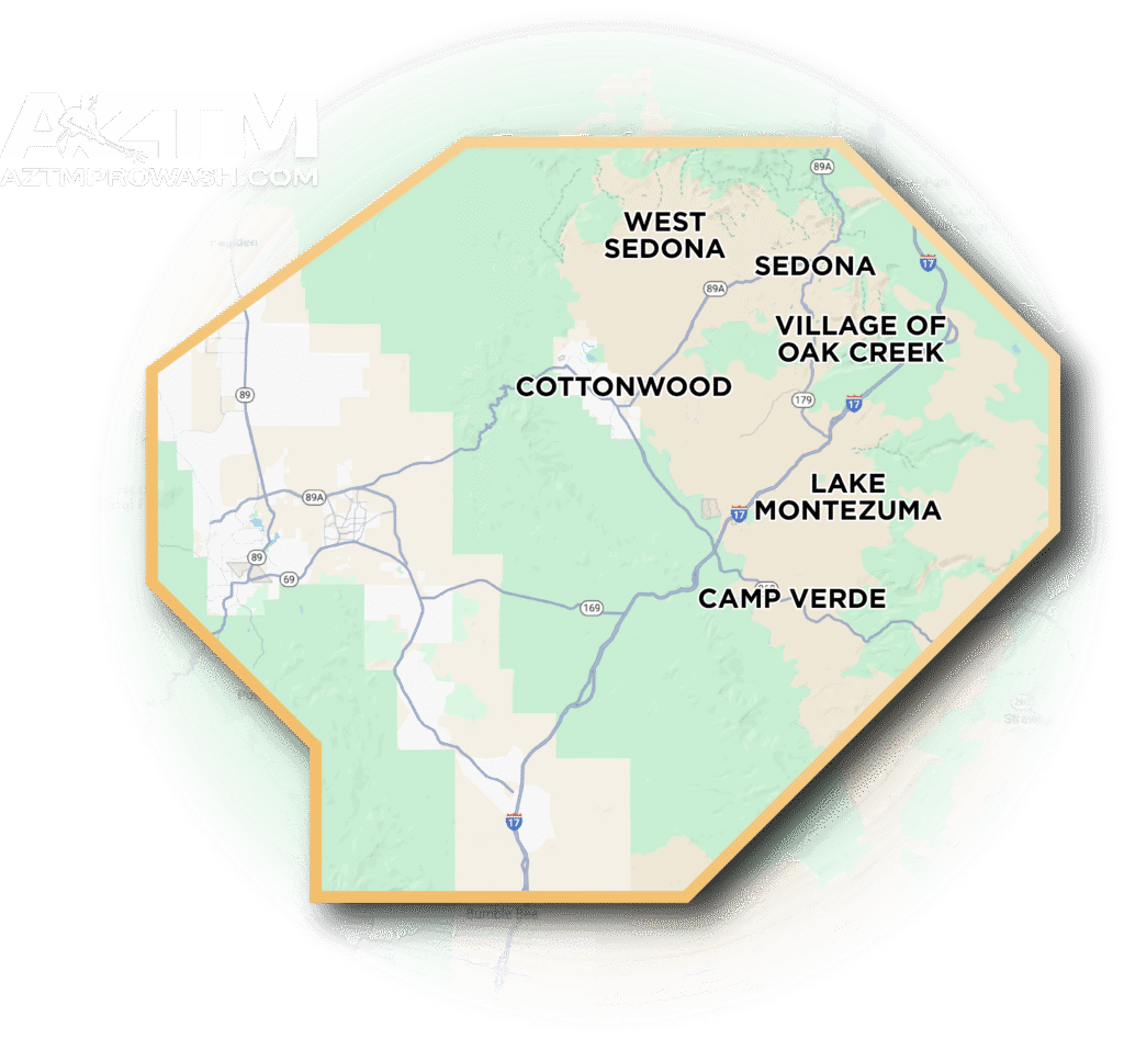 AZTM ProWash service area map
